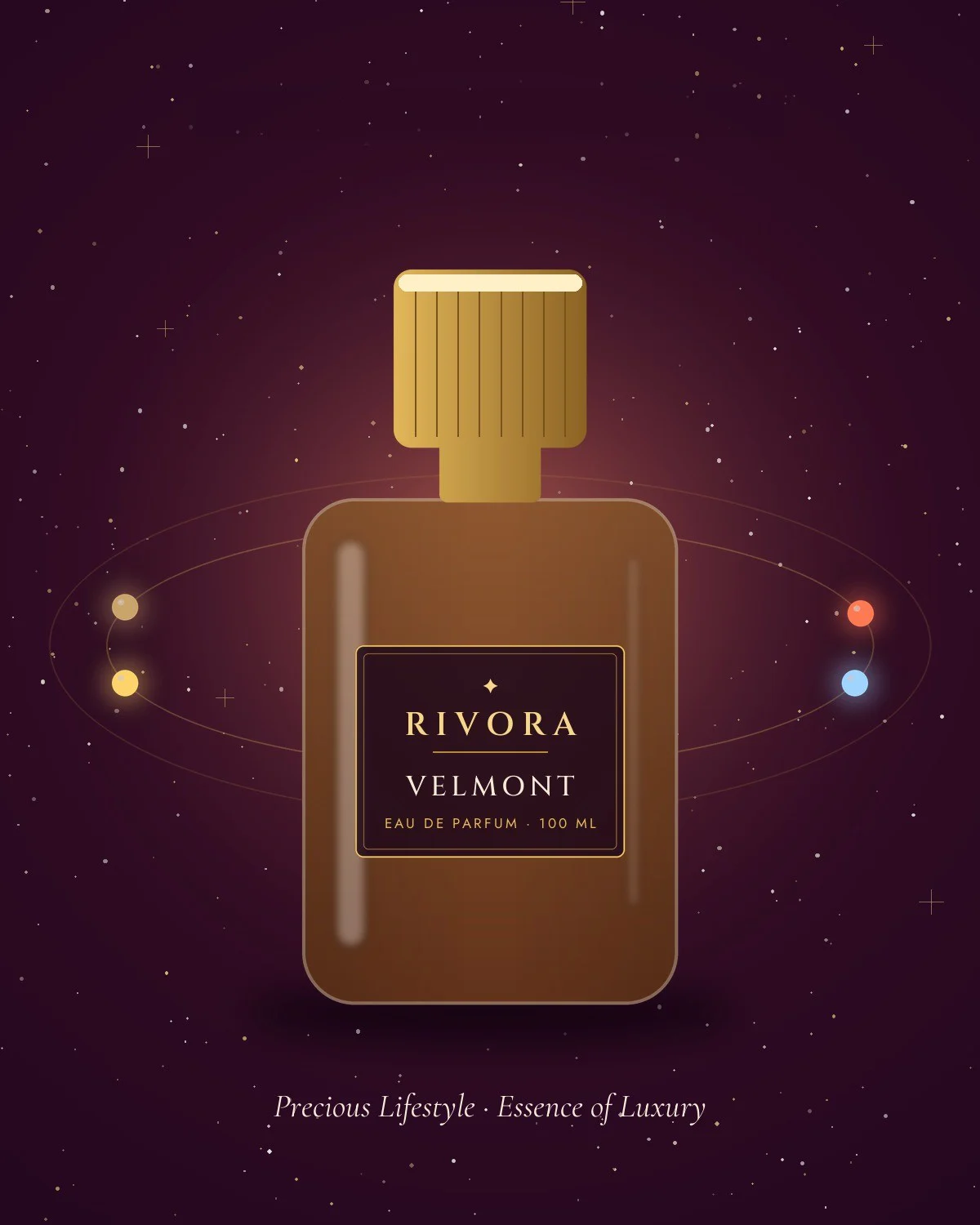 Rivora Velmont eau de parfum bottle, 100 ml